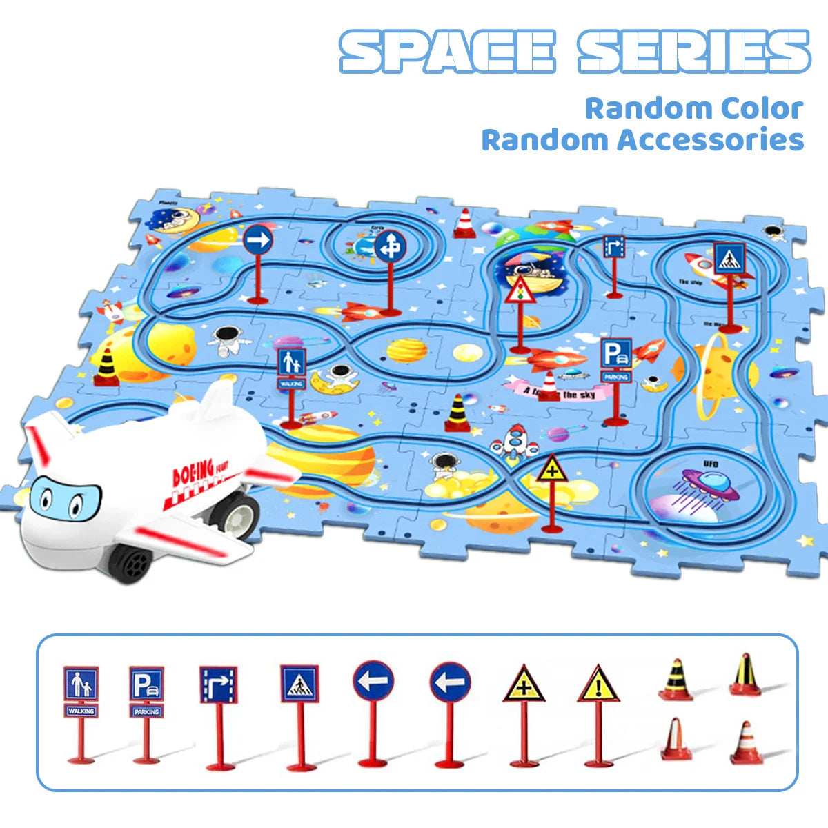 Sensory Montessori PuzzleRacer Mini Railroad Car Toy – Educational Toy for Motor Skills & Brain Development