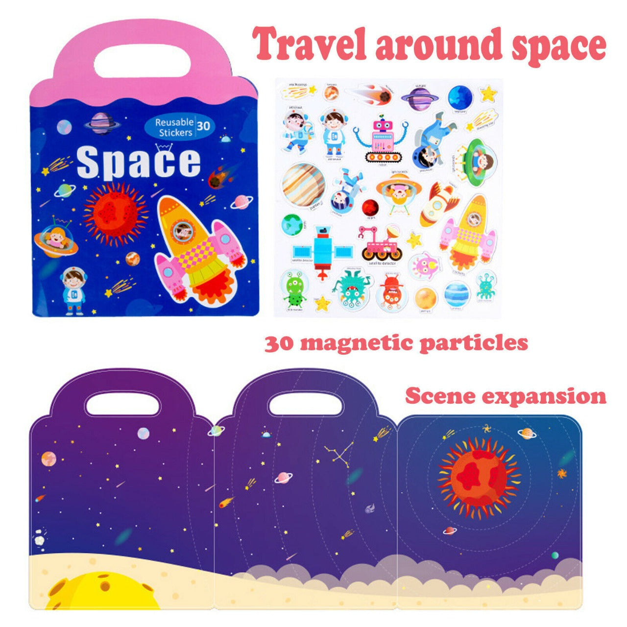 Space Thematic Magnetic Sticker Boards - 128