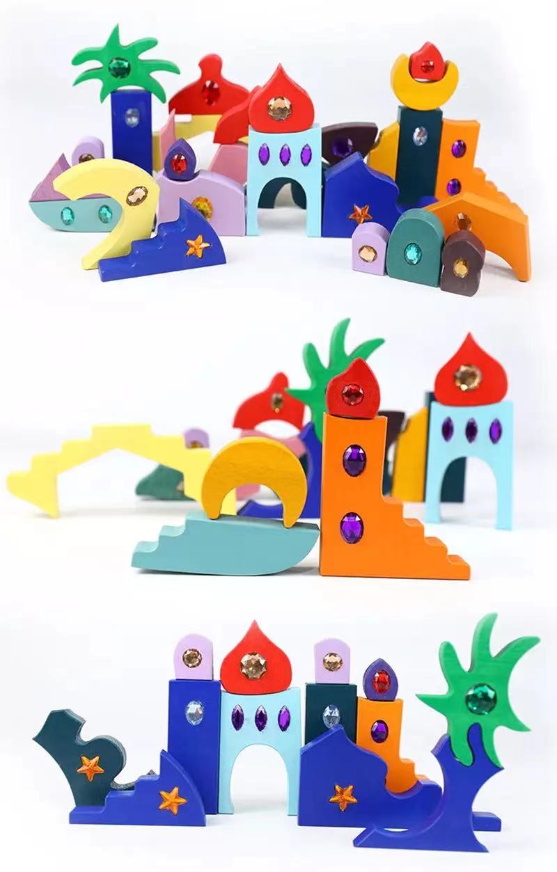 Wooden Sparkling Mandala - Orient Open ended wooden toys