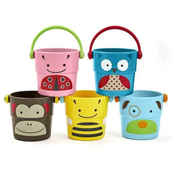 Stack & Pour Bath Buckets - 4 pieces