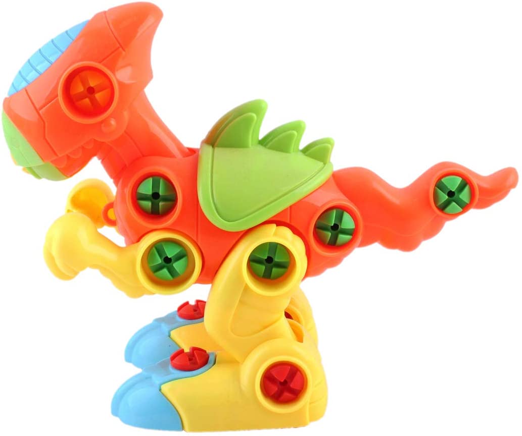 Take Apart Dinosaurs Toys Includes Screw Drivers and Pull-Along Accessory (2 Pack)