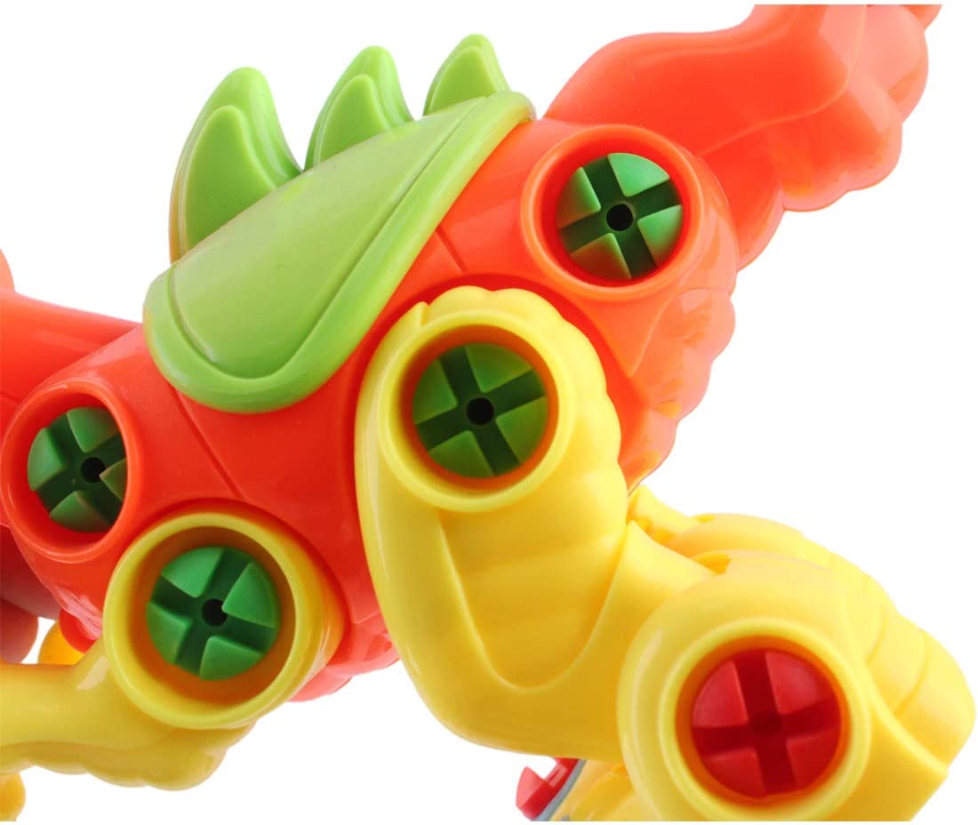 Take Apart Dinosaurs Toys Includes Screw Drivers and Pull-Along Accessory (2 Pack)