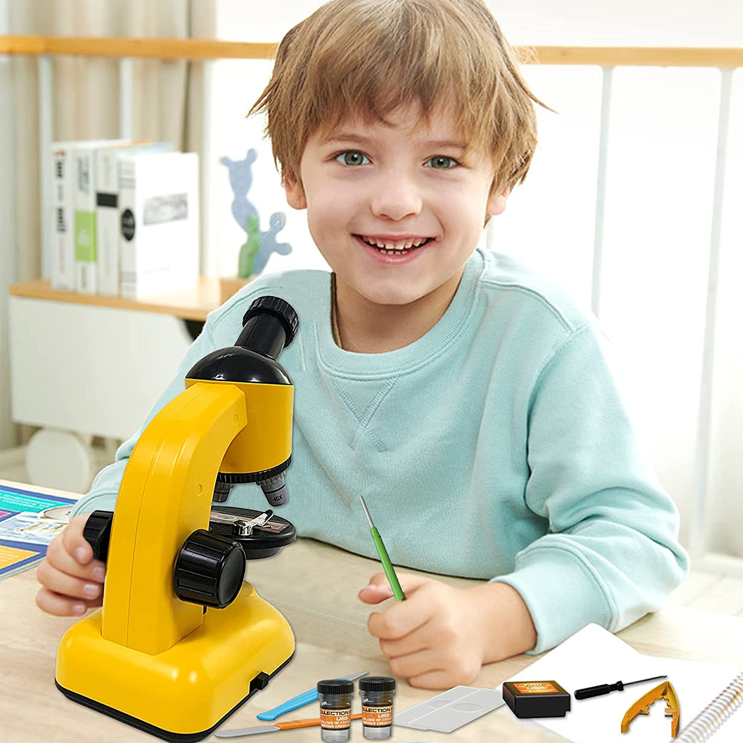 2 in 1 My First Telescope and Microscope Educational Play Set Children Science Exploration and Astronomy Starter Kit Christmas Gift