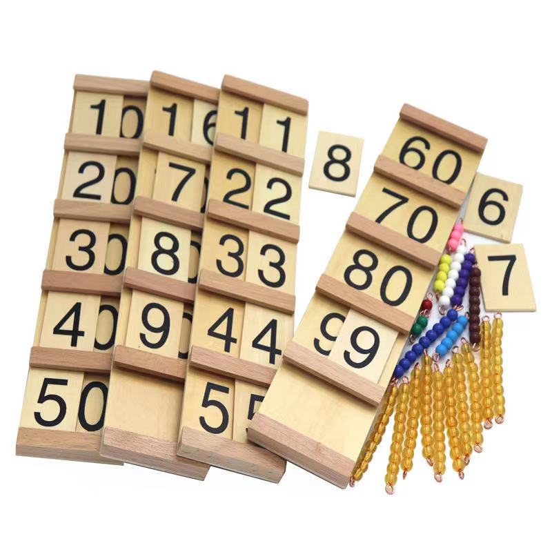 Best Wooden Montessori Tens Boards with Beads - Mathematics toys
