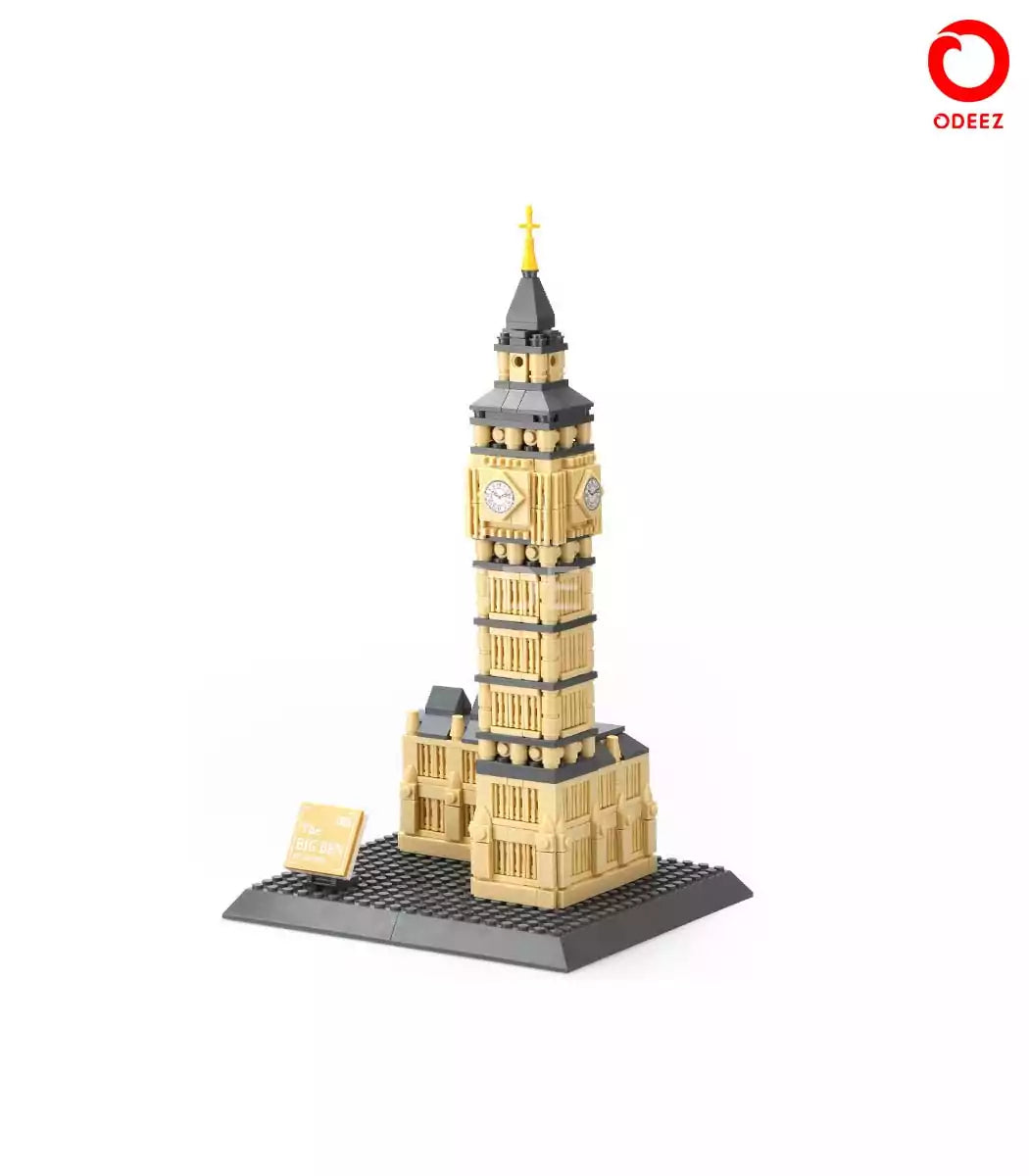 The Elizabeth Tower Construction Building Blocks Model - 910 Pieces