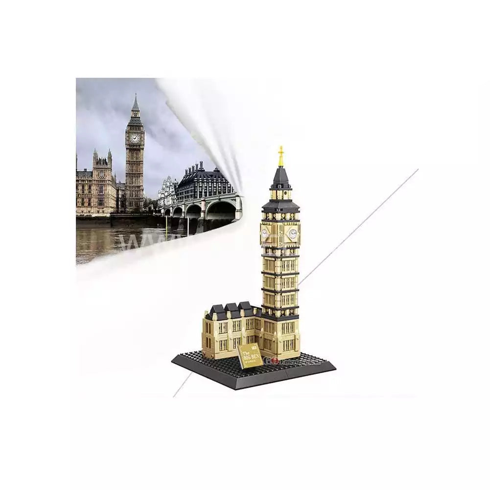 The Elizabeth Tower Construction Building Blocks Model - 910 Pieces