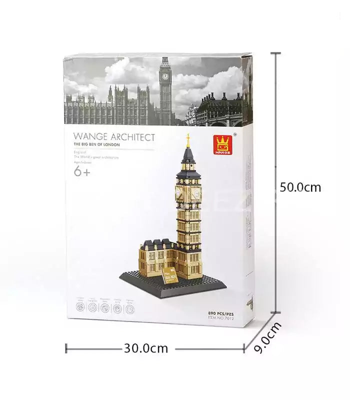 The Elizabeth Tower Construction Building Blocks Model - 910 Pieces
