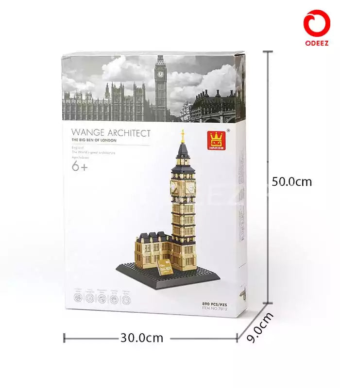The Elizabeth Tower Construction Building Blocks Model - 910 Pieces
