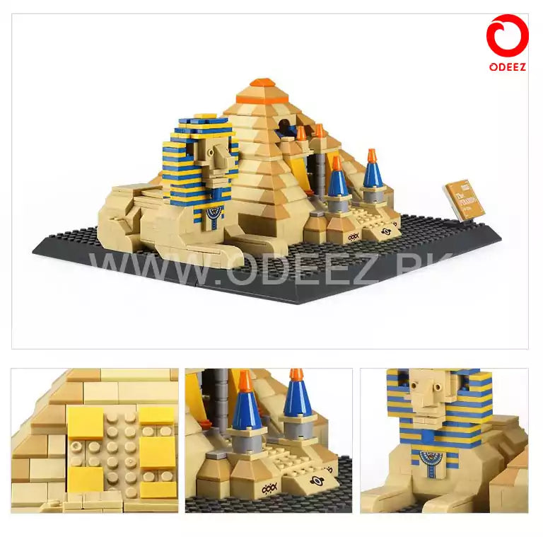 The Great Pyramids Of Giza Construction Building Blocks Model 622 Pieces - 210