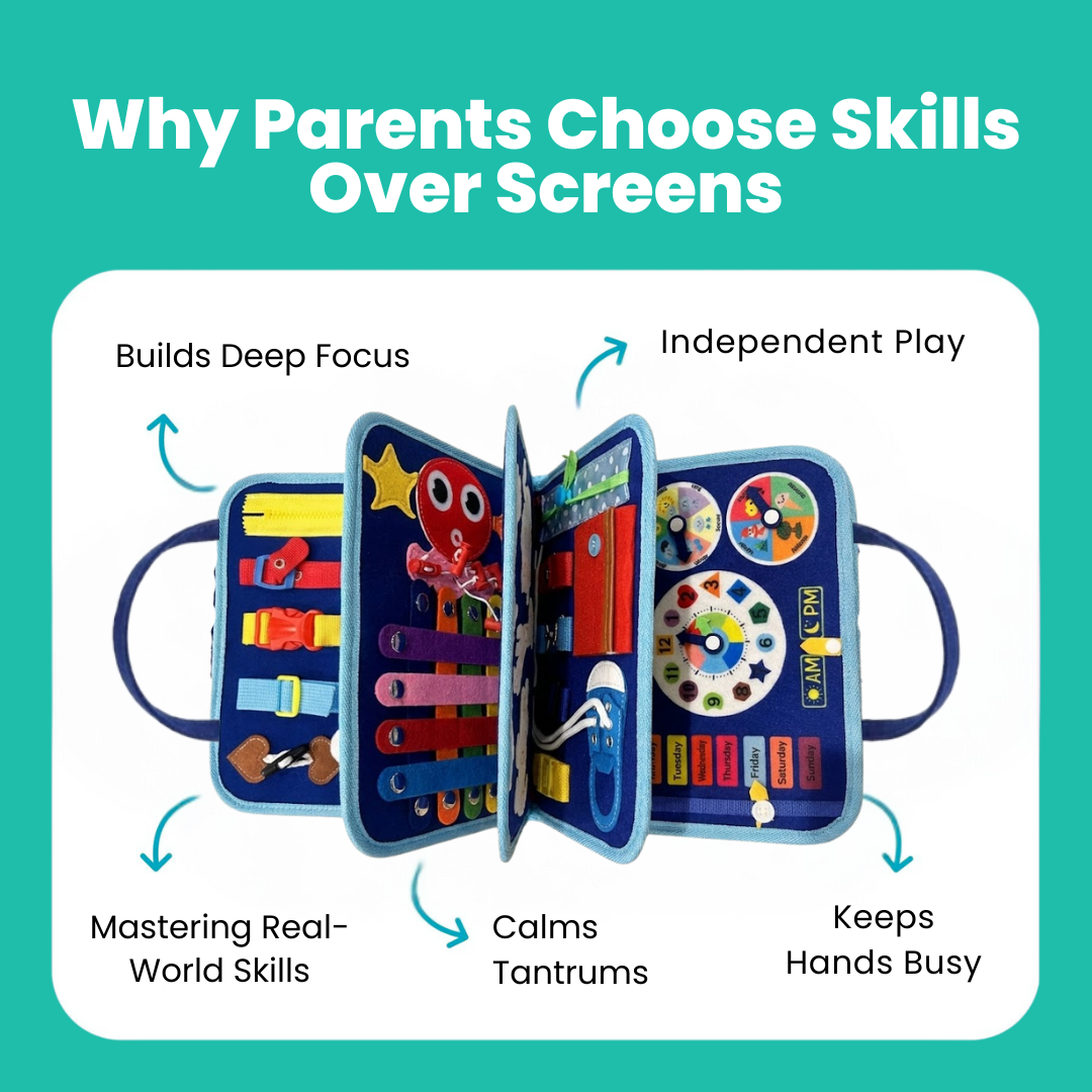 Fidtoy Montessori Busy Board for Toddlers Travel Learning Toy
