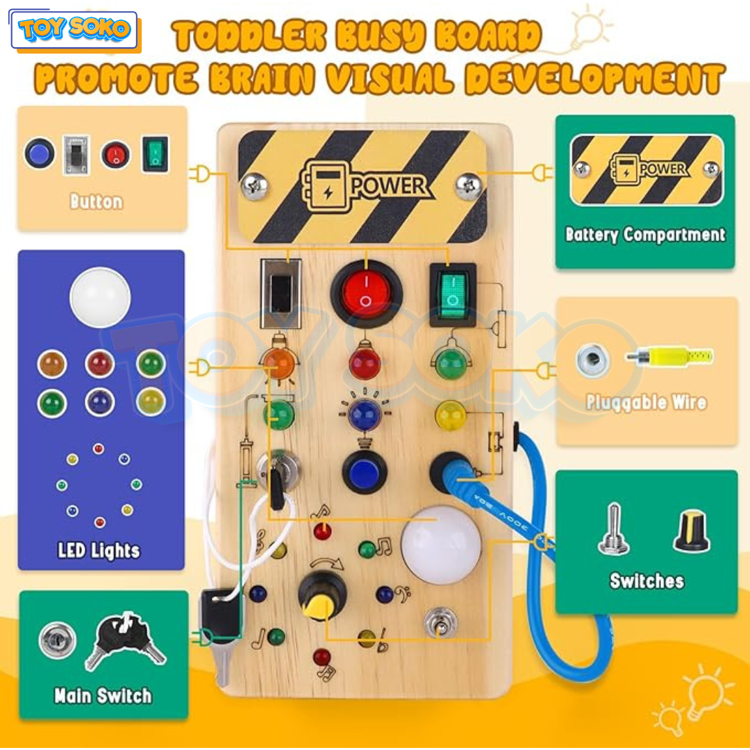 LED Light Busy Board – Preschool Brain Development Toys