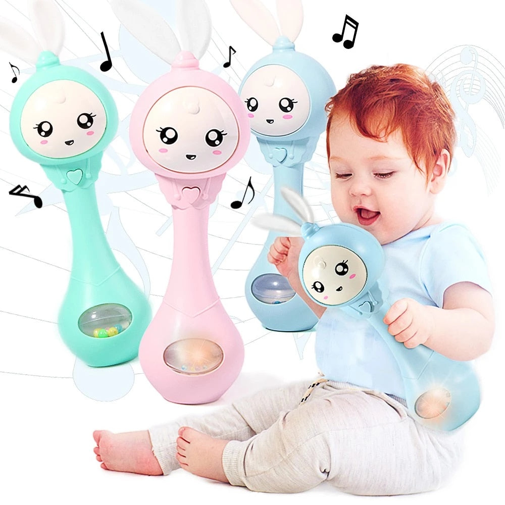 Hochet Musical et Anneau de Dentition Lapin