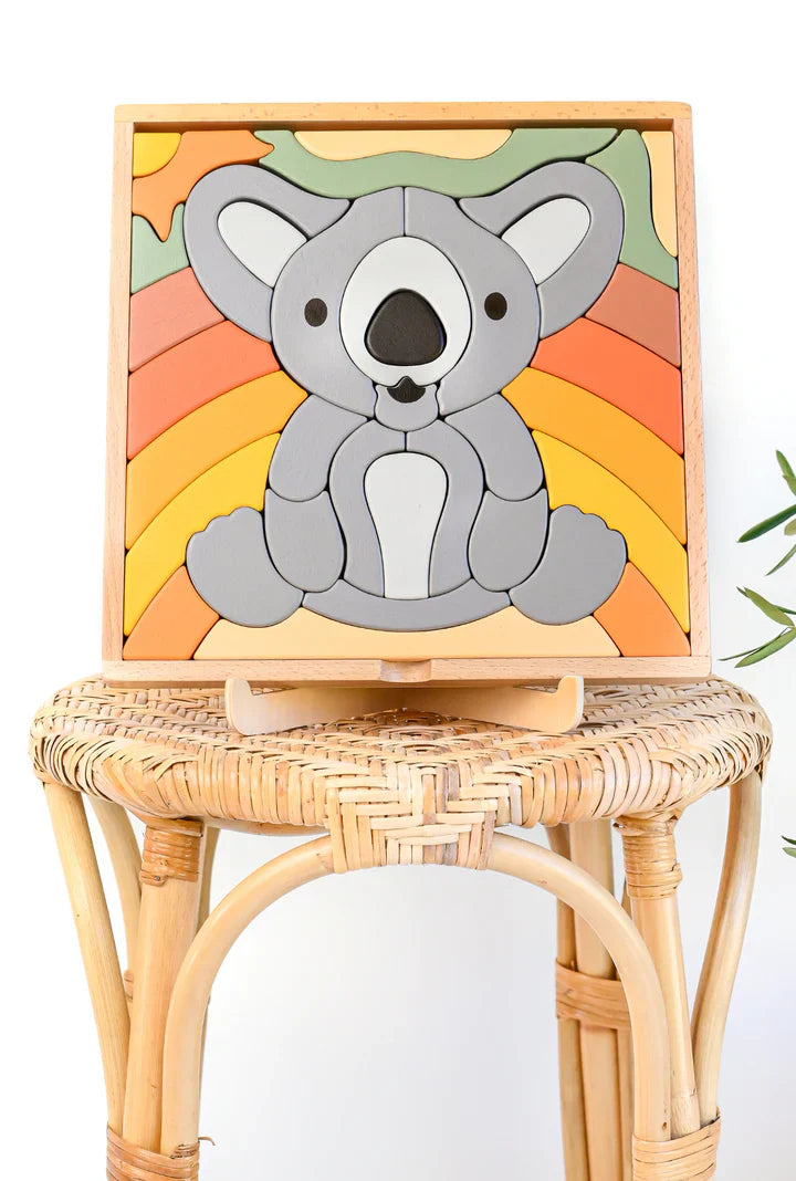 Kirra the Koala Abstract Building Block Puzzle / Home Decor Display