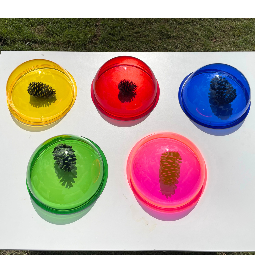 25cm Acrylic Dome Ball Sensory 5 Bowl For Play Light Table Reggio Inspired Toy