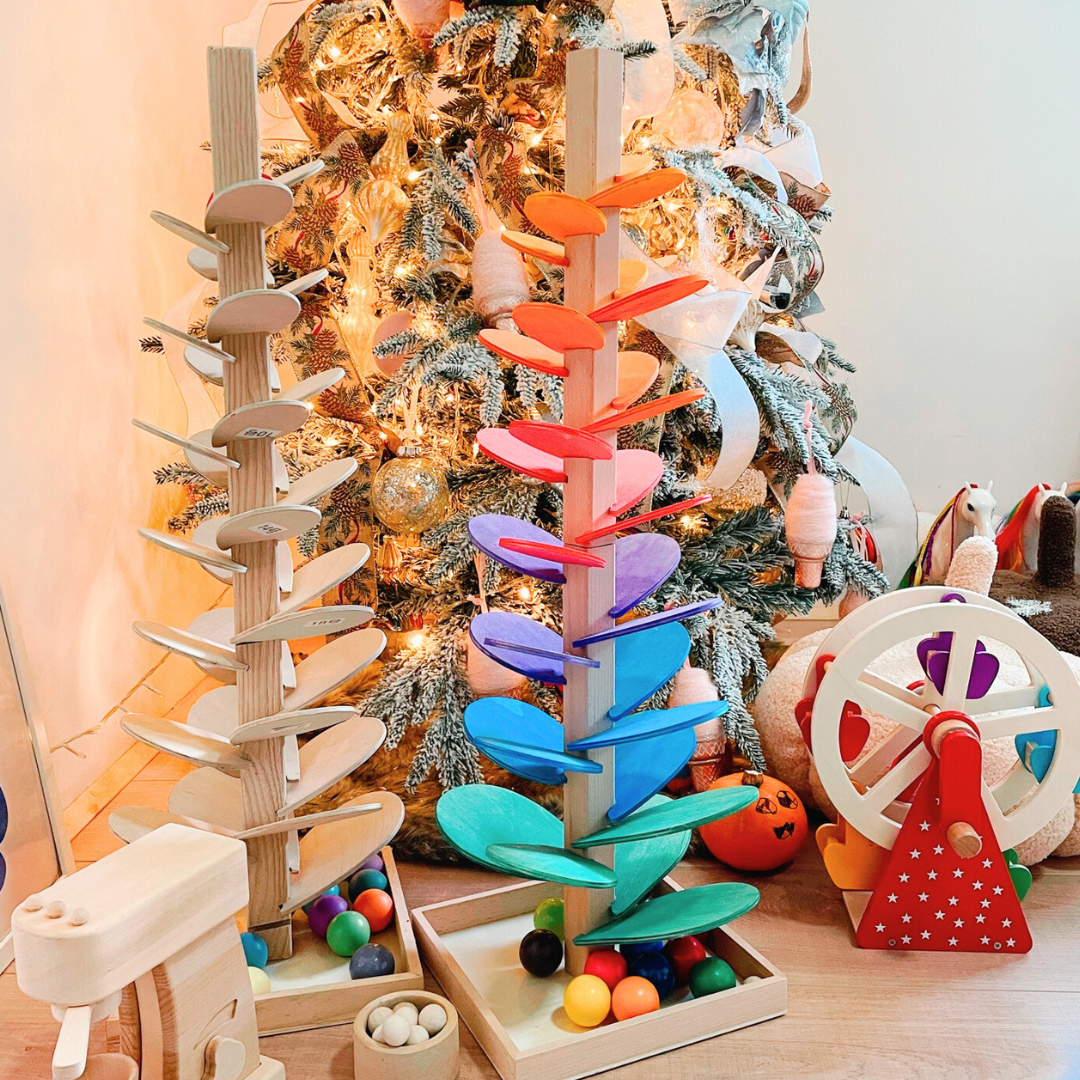 Large 72cm Musical Tree Wood Sounding Marble Run Toy !