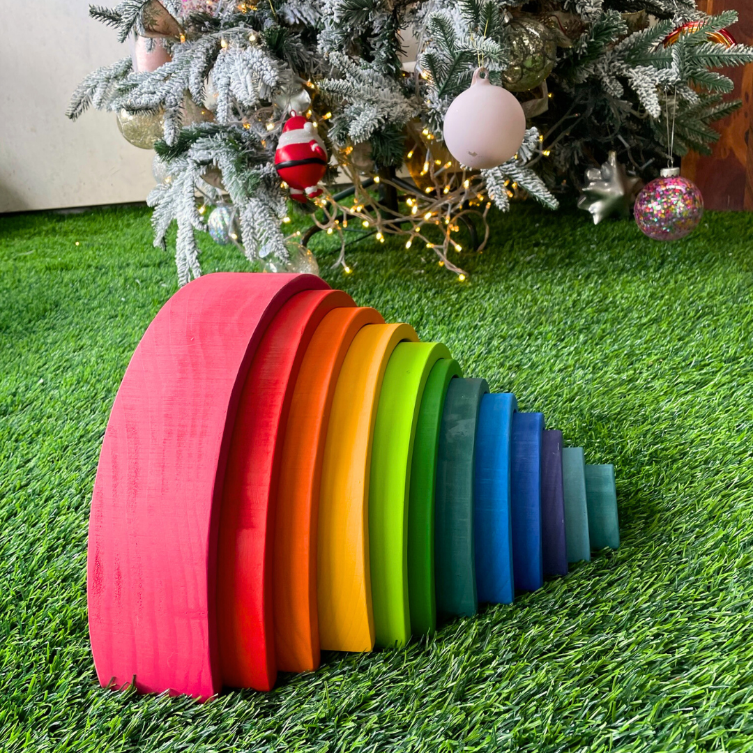 Large Wooden Rainbow Stacker Blocks