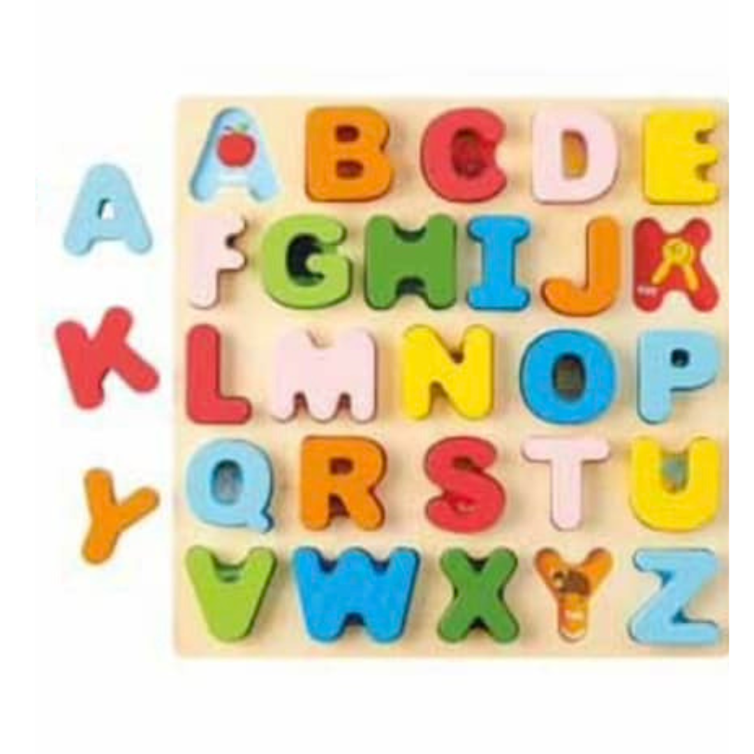 Learning Alphabet and Number Woden Puzzle Set of 2 Value Bundle Kit