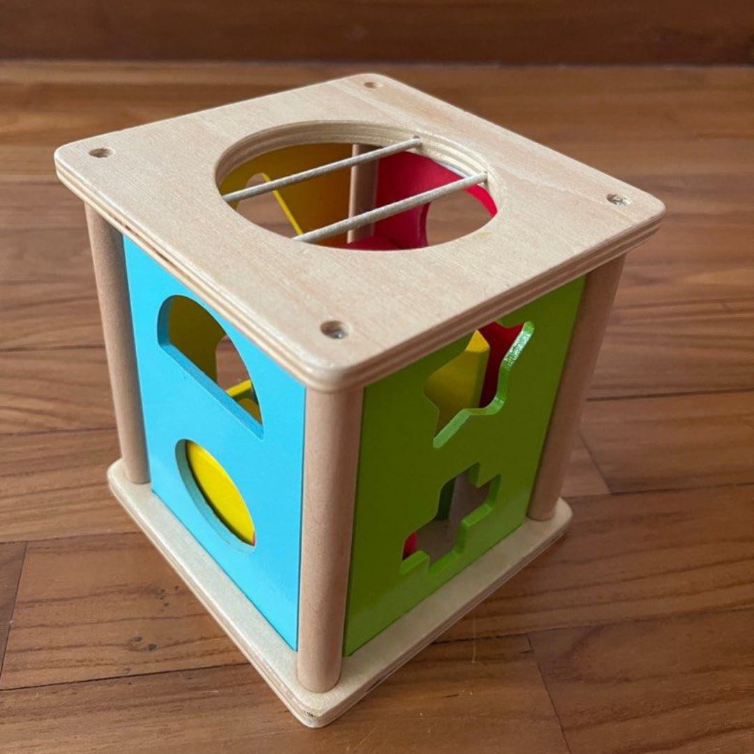 Wooden Geometric Shape Sorting Box