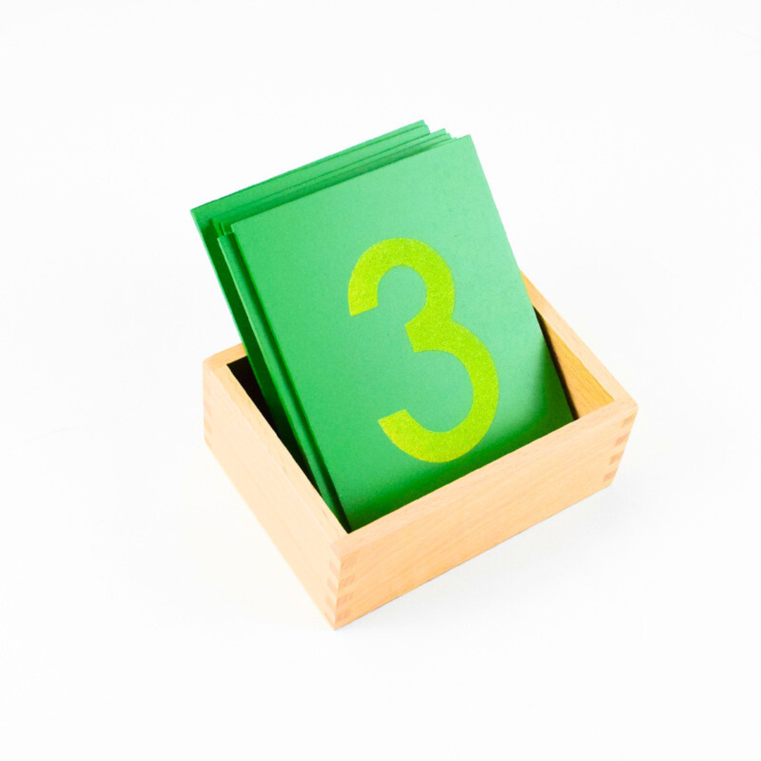 JUMBO Montessori Sandpaper Numbers with Tray Wooden Number Cards Plates