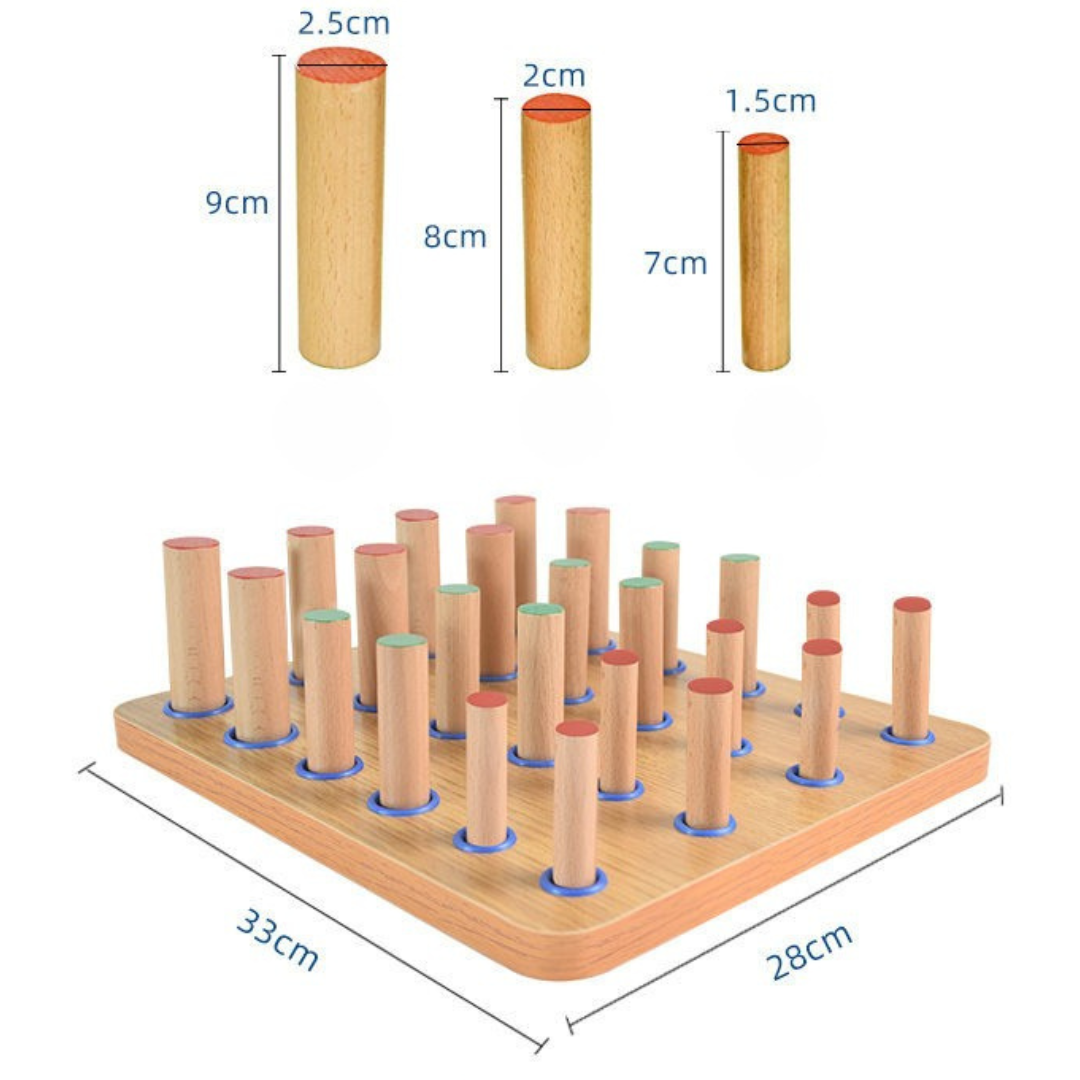 XLarge Hand Therapy Equipment Wooden Finger Exerciser Pegboard for Motor Skill Improvement