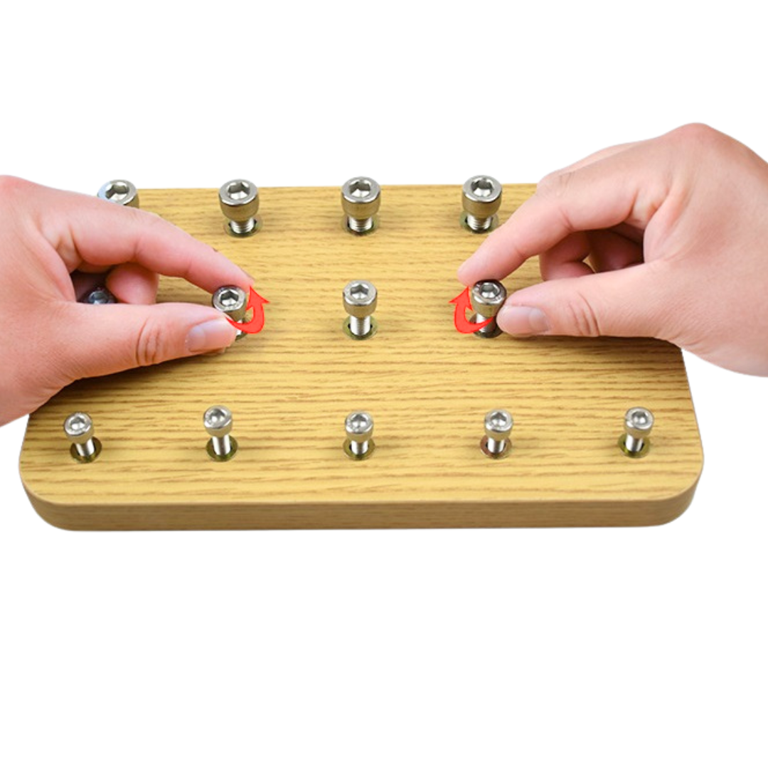 Hand Function Rehabilitation Training Equipment Screws Montessori Fine Motor Skill Board