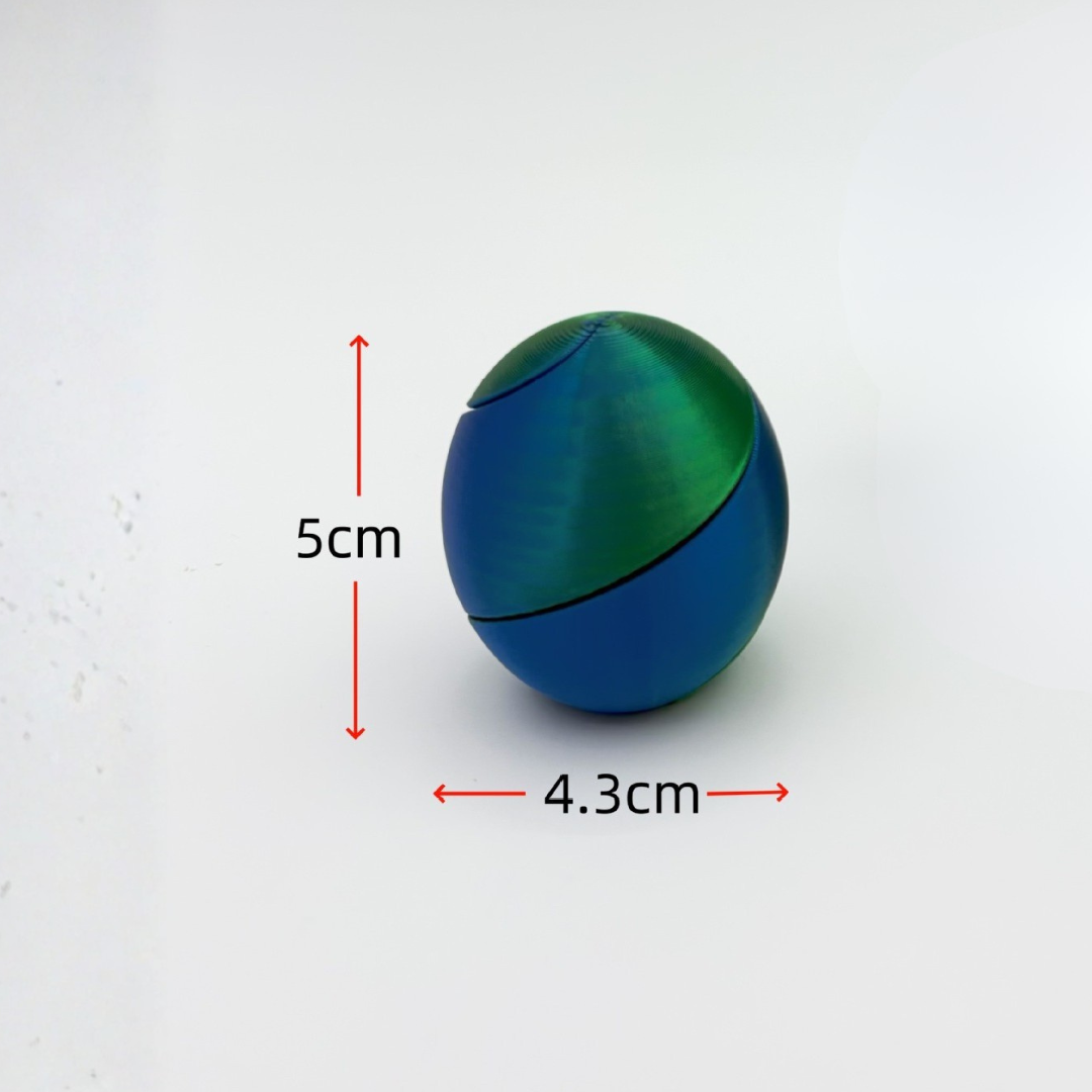 3D Print Spiral Egg Sensory Turning Fidget Egg Curls and Swirls