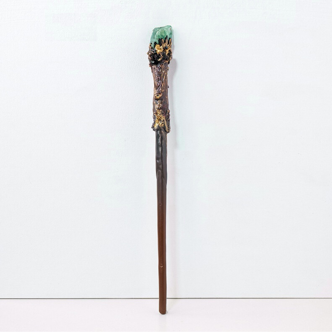 Real Crystal Gemstone Encrusted Magic Wand Staff Cane Kids Costume