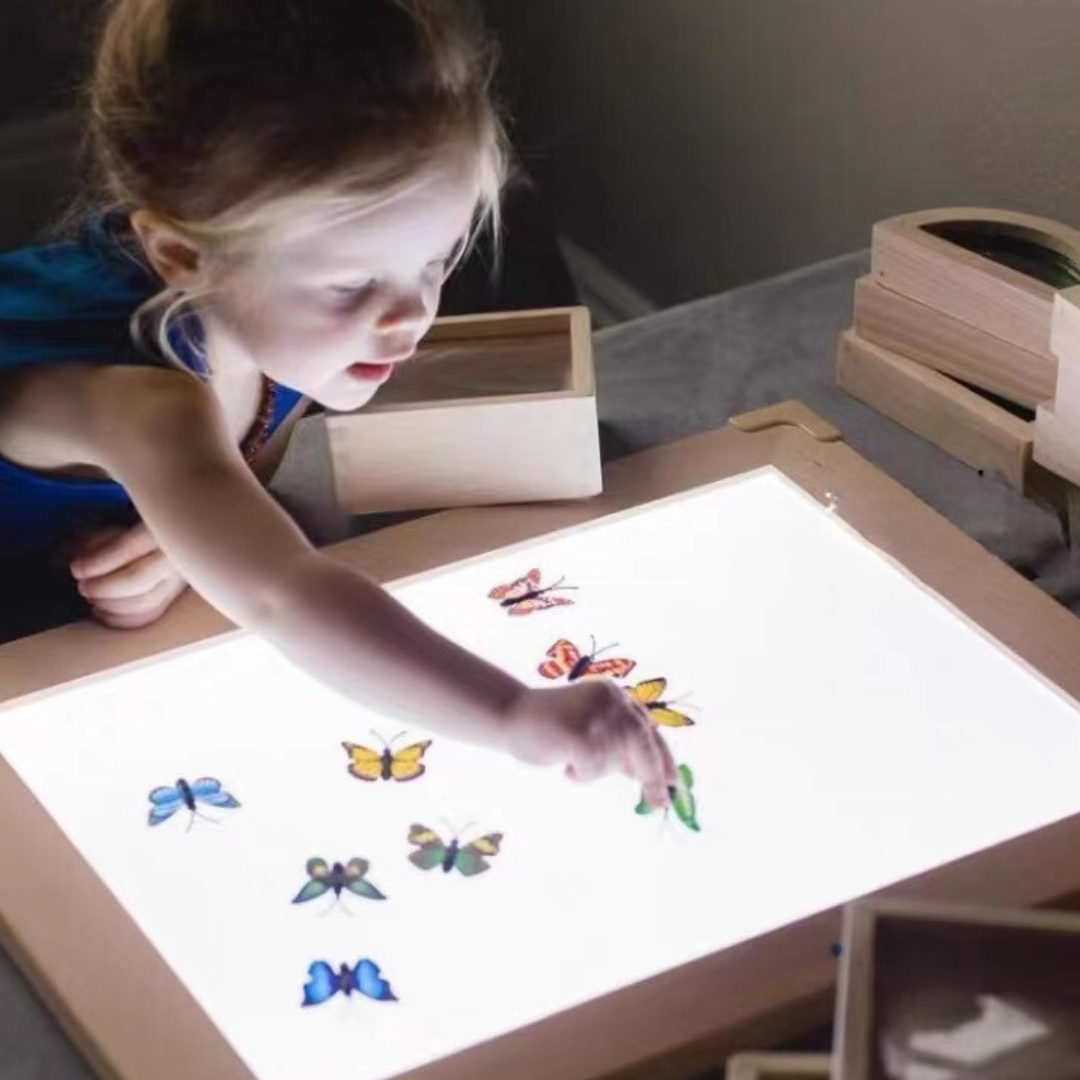 Wooden Light Panel for Table Kids Sensory Tool