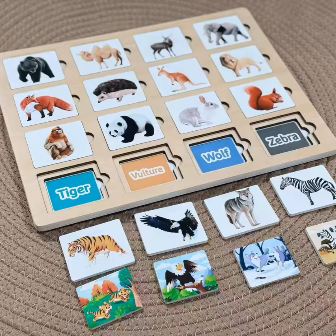 Montessori Multilayer Educational Animal Match Up Puzzle