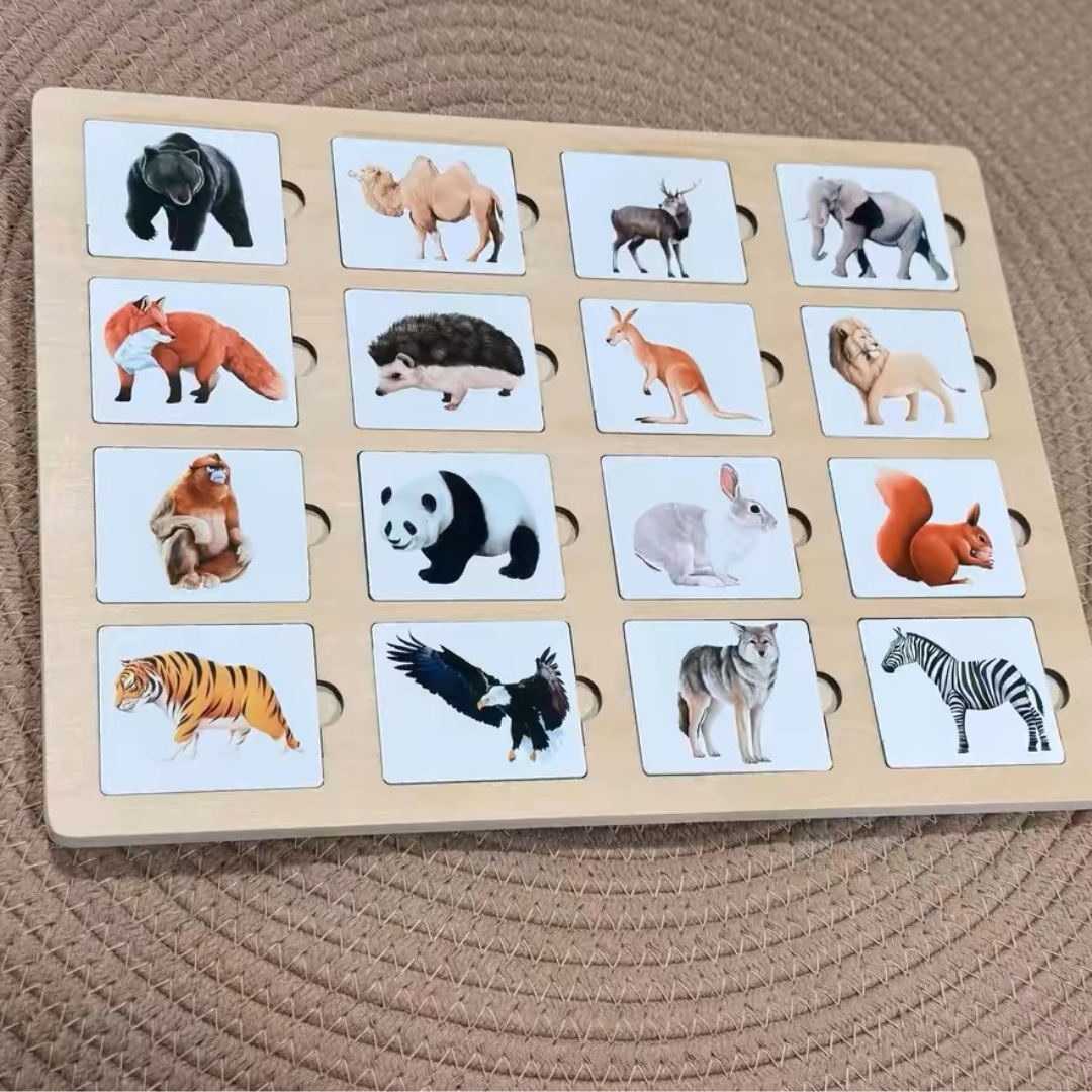 Montessori Multilayer Educational Animal Match Up Puzzle