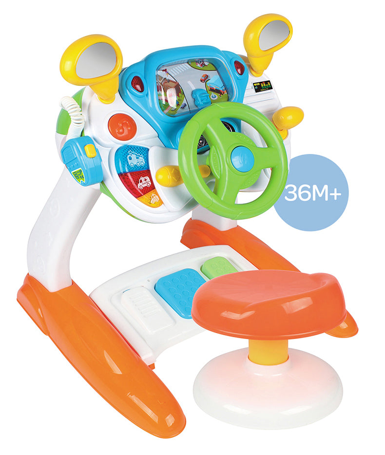 Toddler Interactive Driving Simulator Toy with Controls and Sounds