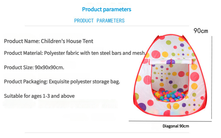 3-in-1 Kids Play Tent With Tunnel and Ball Pit Set - Foldable Indoor/Outdoor