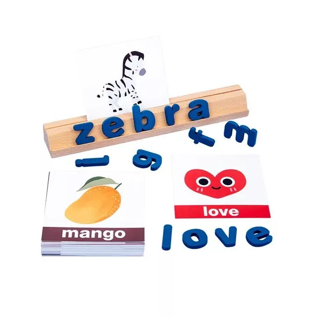 Zebra Vocabulary Building Wooden Spelling Game - 6675