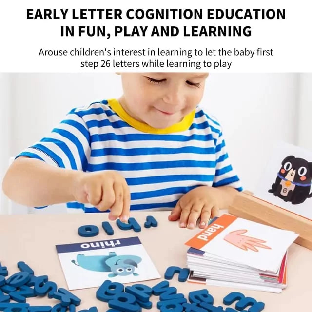 Zebra Vocabulary Building Wooden Spelling Game - 6675