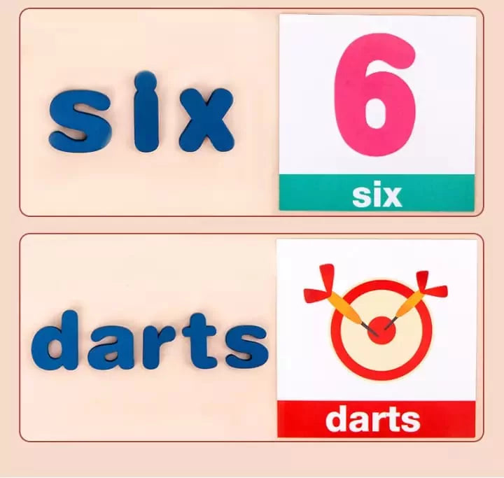 Zebra Vocabulary Building Wooden Spelling Game - 6675