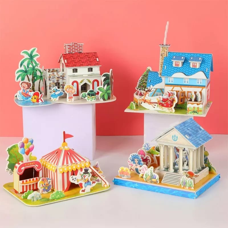 Kit de puzzle 3D en mousse Villa à monter soi-même - 488 pièces