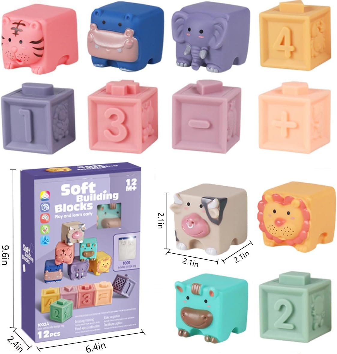 Baby Activity Soft Building Blocks Animal and Number - 313