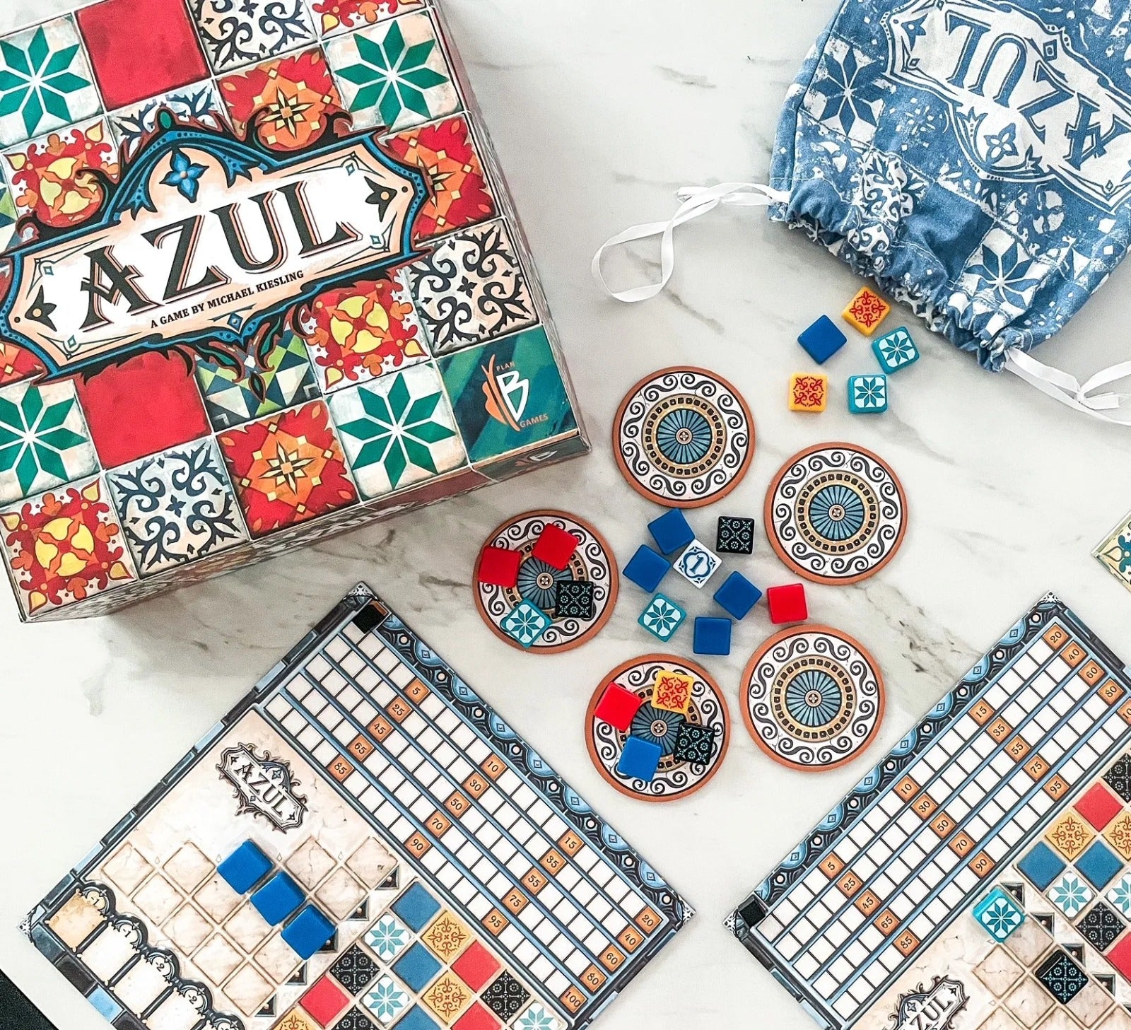 AZUL Tile Placement Strategy Board Game - 4Y1