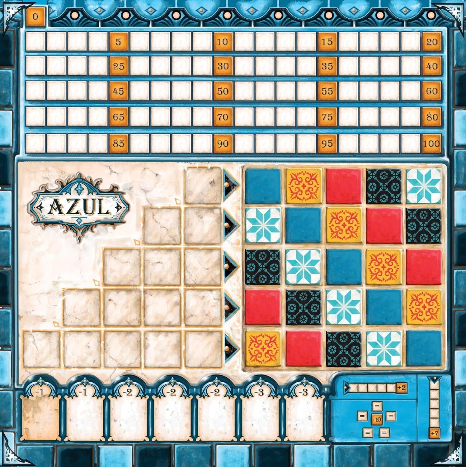 AZUL Tile Placement Strategy Board Game - 4Y1