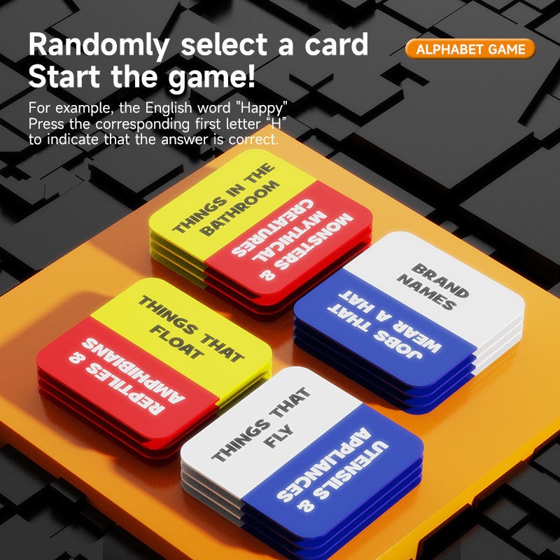 Alphabet Chess Board with Timer Fast Tapple Word Challenge Family Game - 813