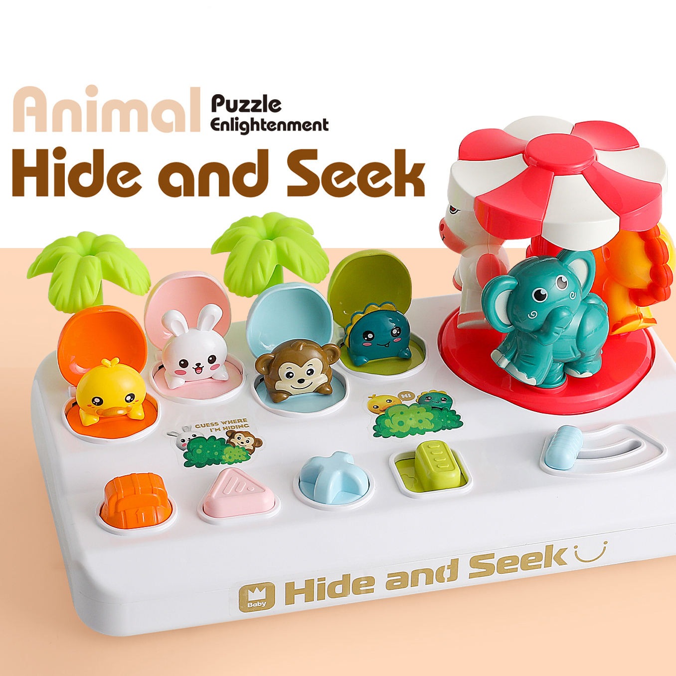 Pop Up Hide & Seek Animal Puzzle - 019