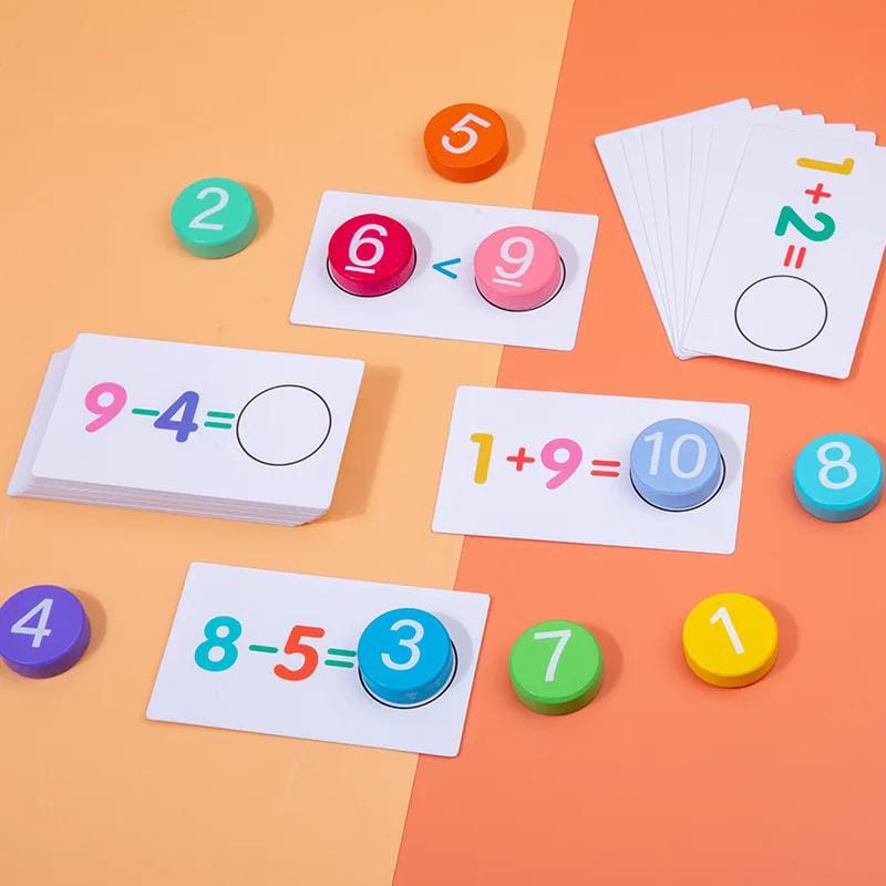 Fidtoy Wooden Numerical Operations Learning Set – Math Toy for Kids 3+