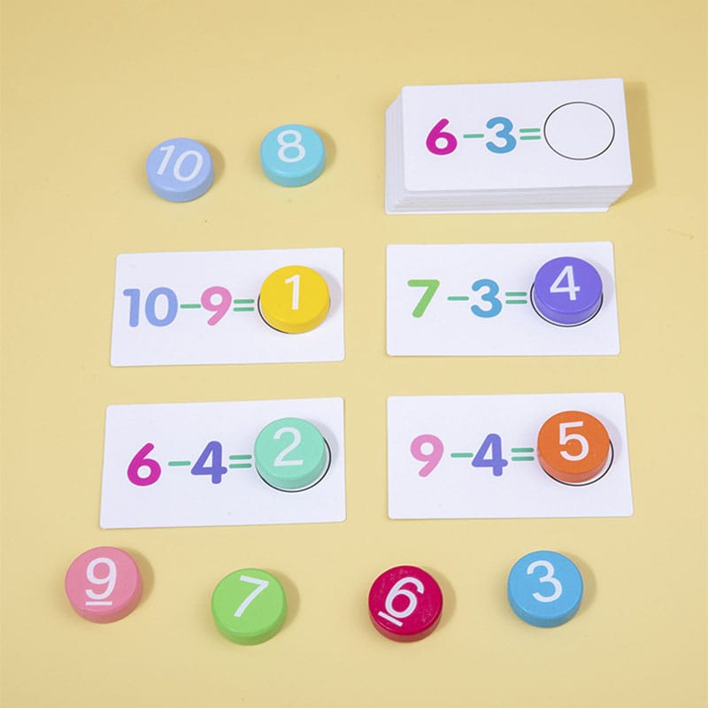 Fidtoy Wooden Numerical Operations Learning Set – Math Toy for Kids 3+