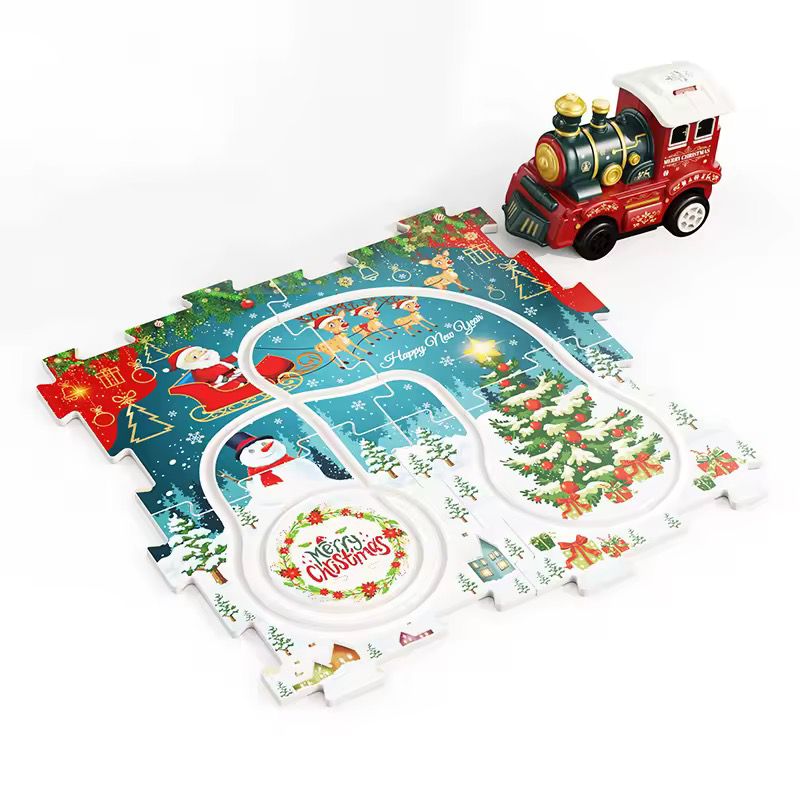Christmas Train Puzzle Track Maze | 6pcs puzzle set with train