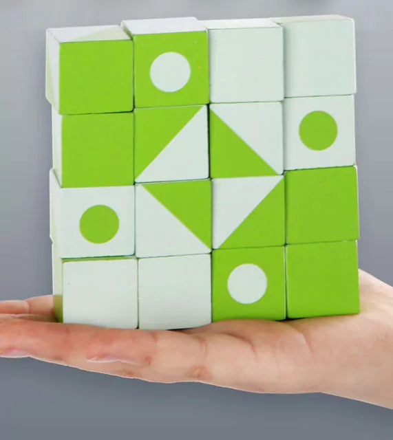 Wooden 3D Montessori Geometry Pattern Blocks