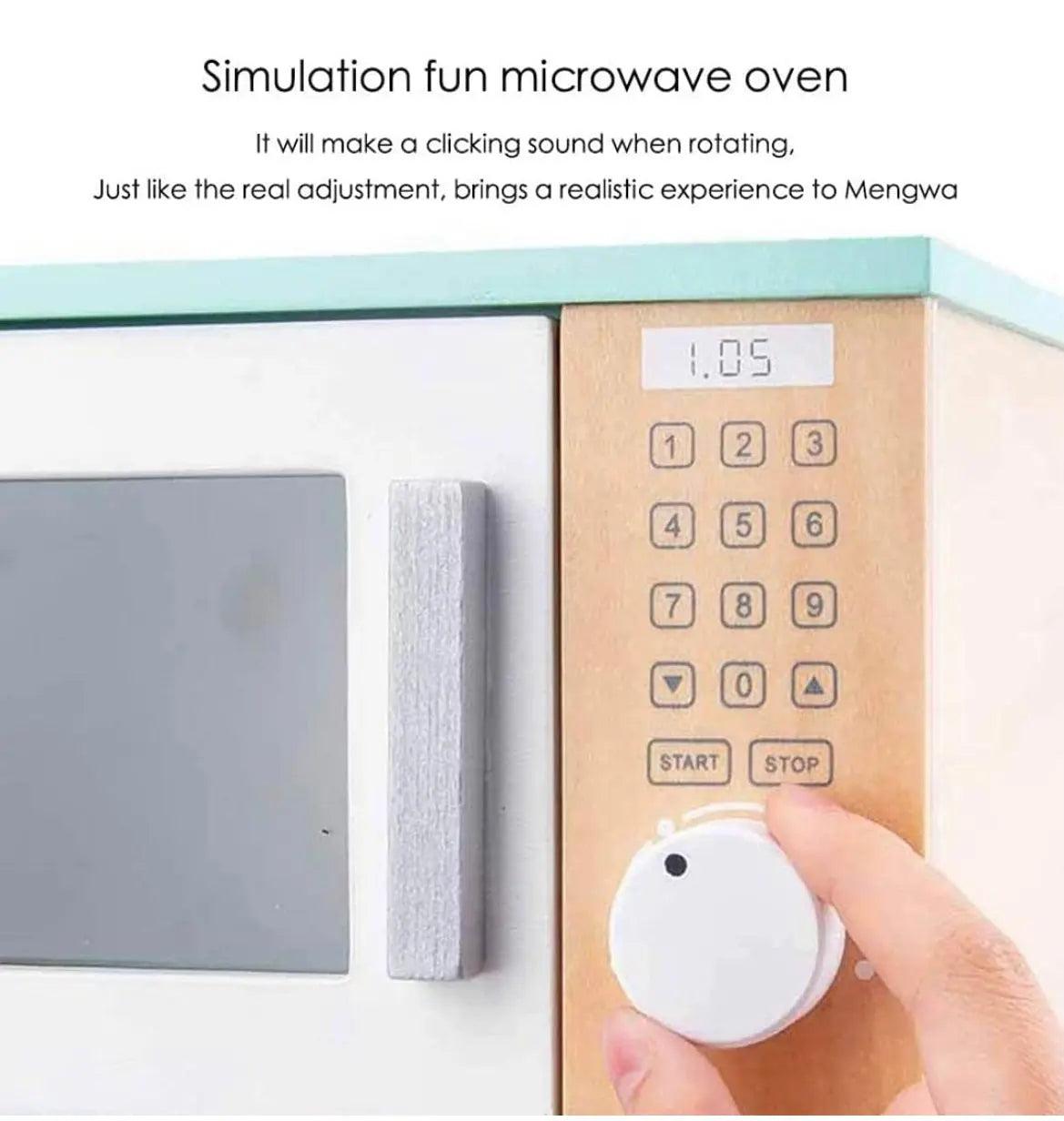 Wooden Microwave Oven Set