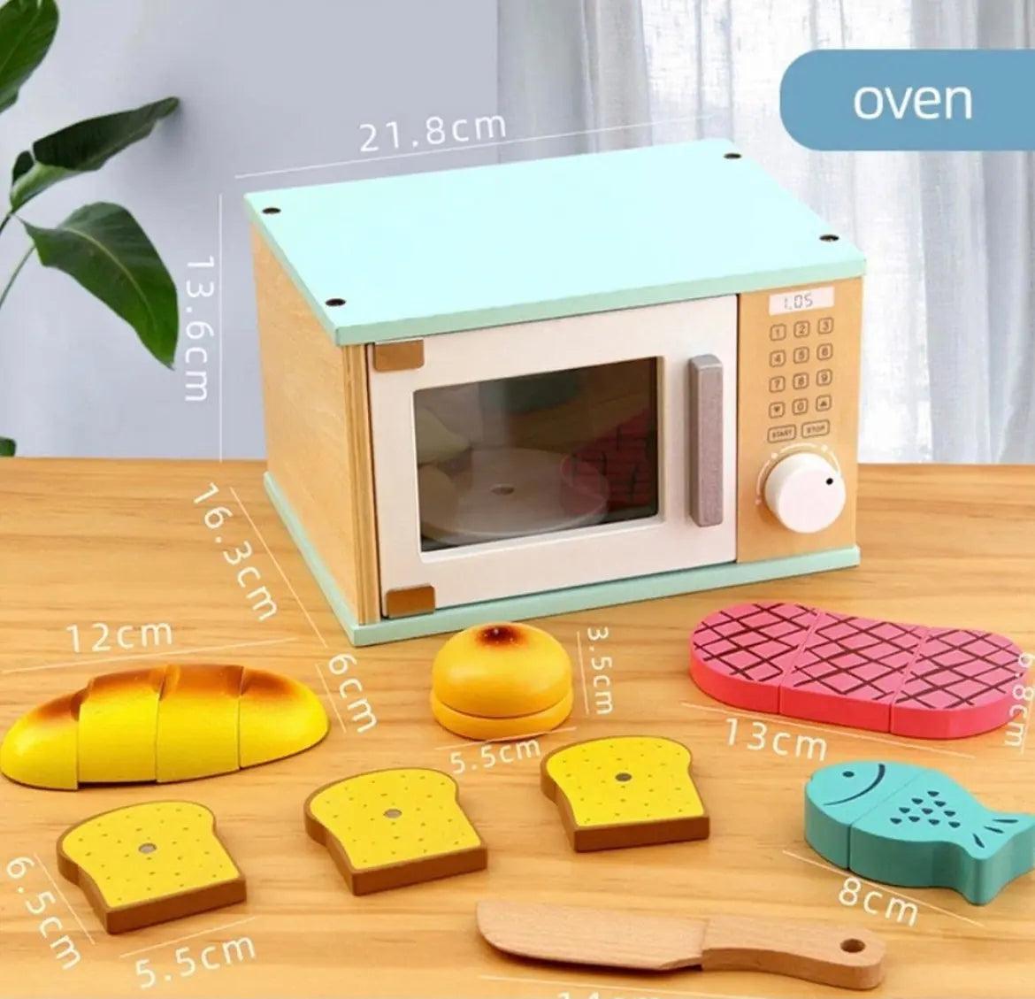 Wooden Microwave Oven Set