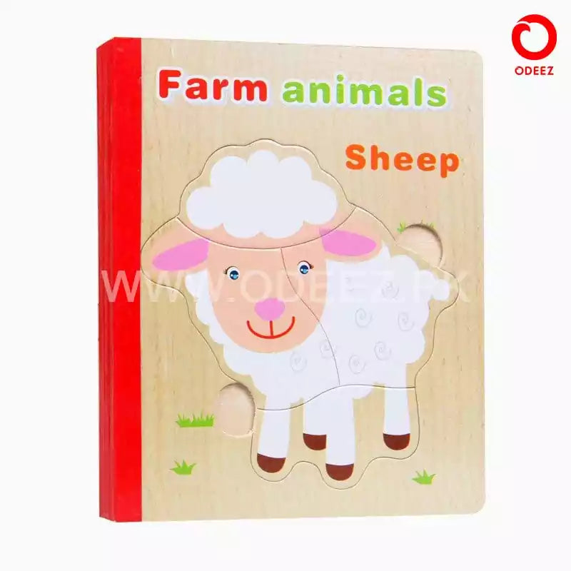 Wooden Puzzle Book for Kids - Random Character