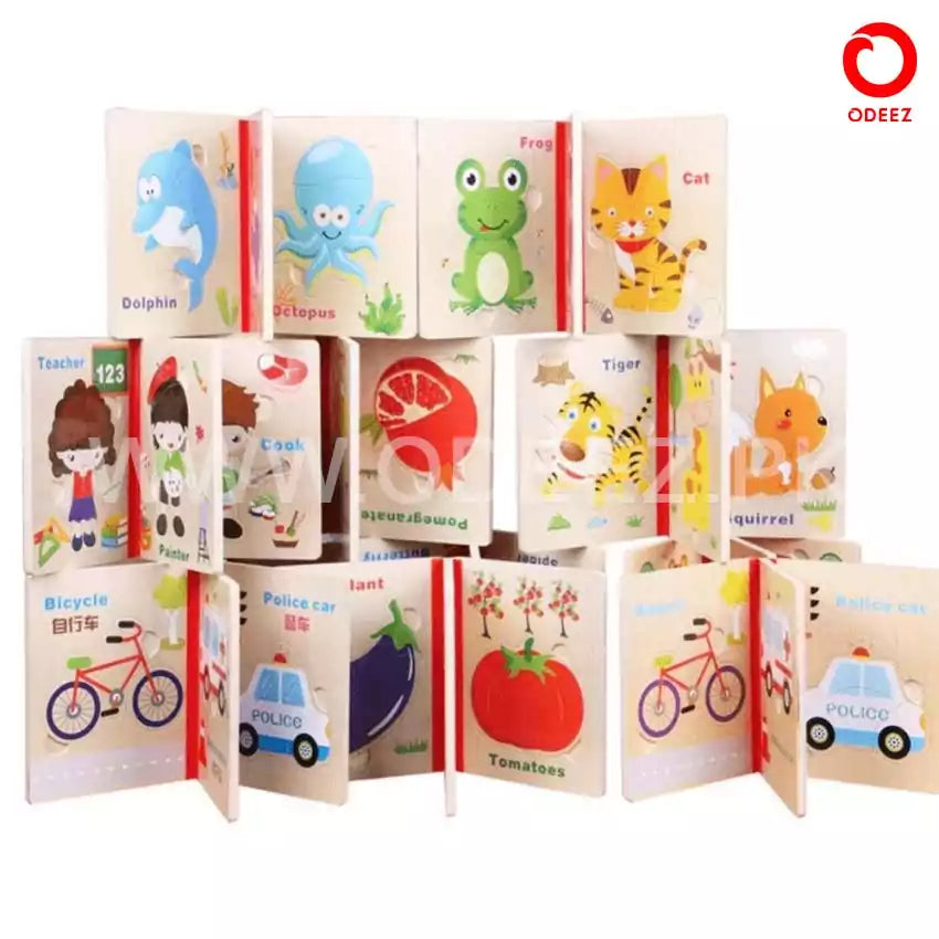 Wooden Puzzle Book for Kids - Random Character