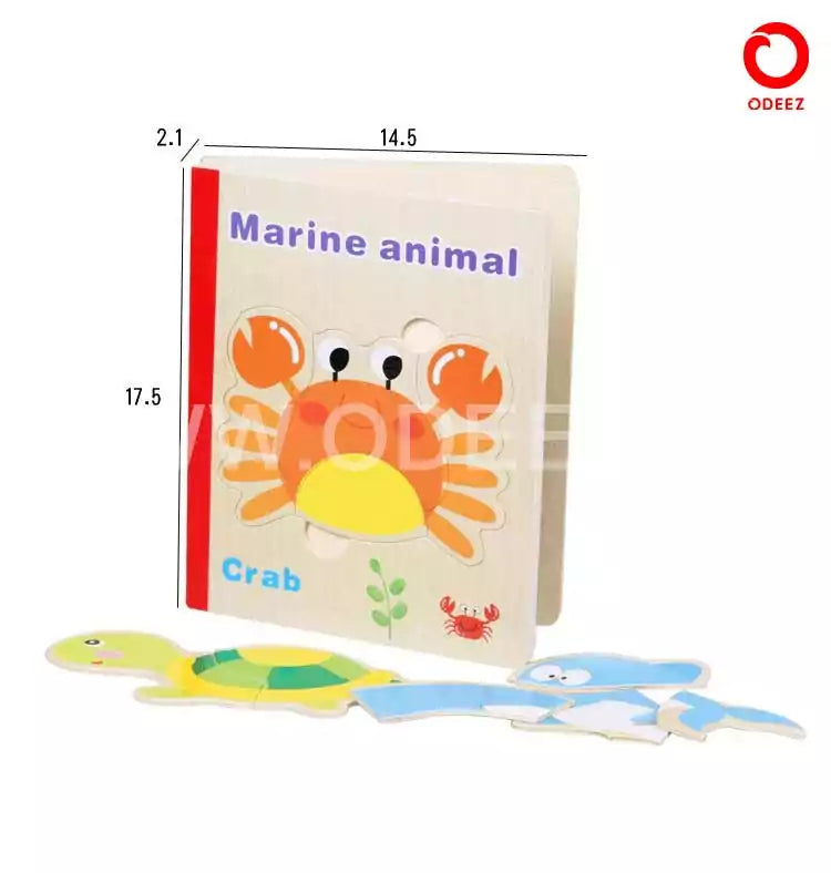 Wooden Puzzle Book for Kids - Random Character